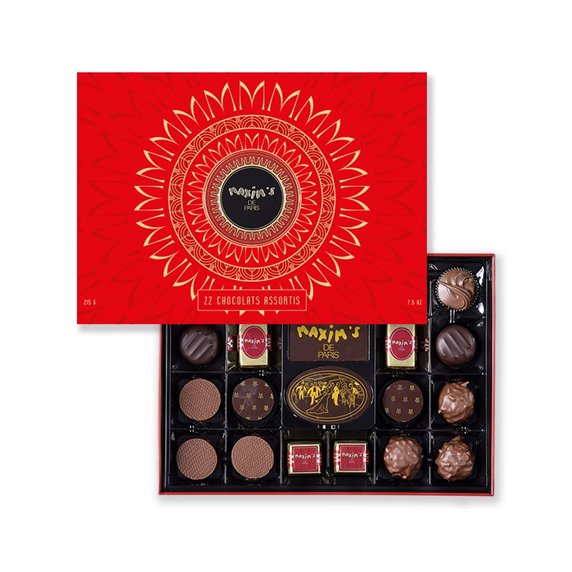 Estuche de 22 Bombones Surtidos de Navidad Maxim's de Paris