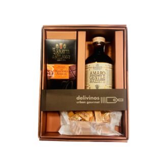 ESTUCHE DEGUSTACION CON CHOCOLATE Y  AMARO GENTILE MAZZETTI D'ALTAVILLA - 350 GR + 70 CL