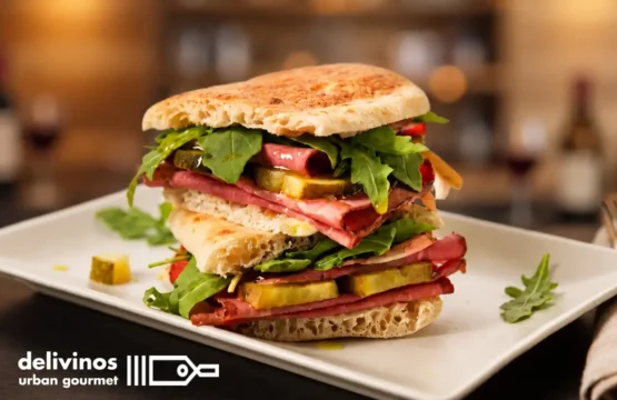 bocadillo de pastrami. Deli Pastrami Delivinos